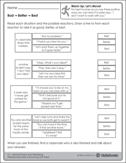 3Rd 5Th Mental Fitness And Well Being Walksheet Sample