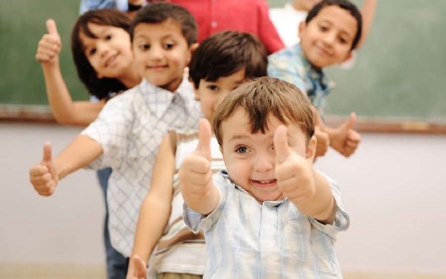 Children On Active Breaks In School Classroom