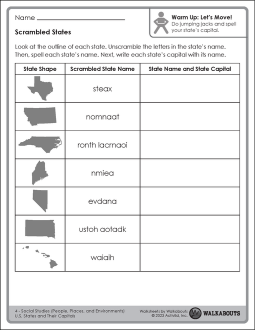4Th Social Studies Walksheet Sample