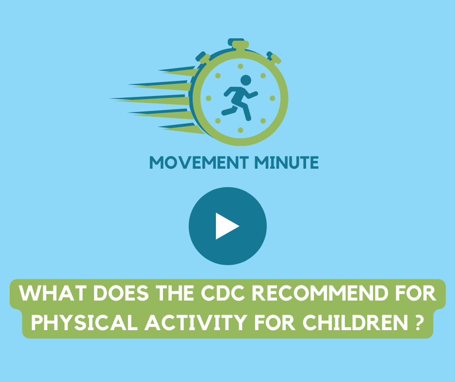 CDC Recommendations For Children And Physical Activity Movement Minute